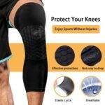 ⁦واقيات الركبة للتنفس سداسية خلية النحل قابلة للضغط، دعامة واقية للركبة الرياضية، أكمام الساق⁩ - الصورة ⁦2⁩