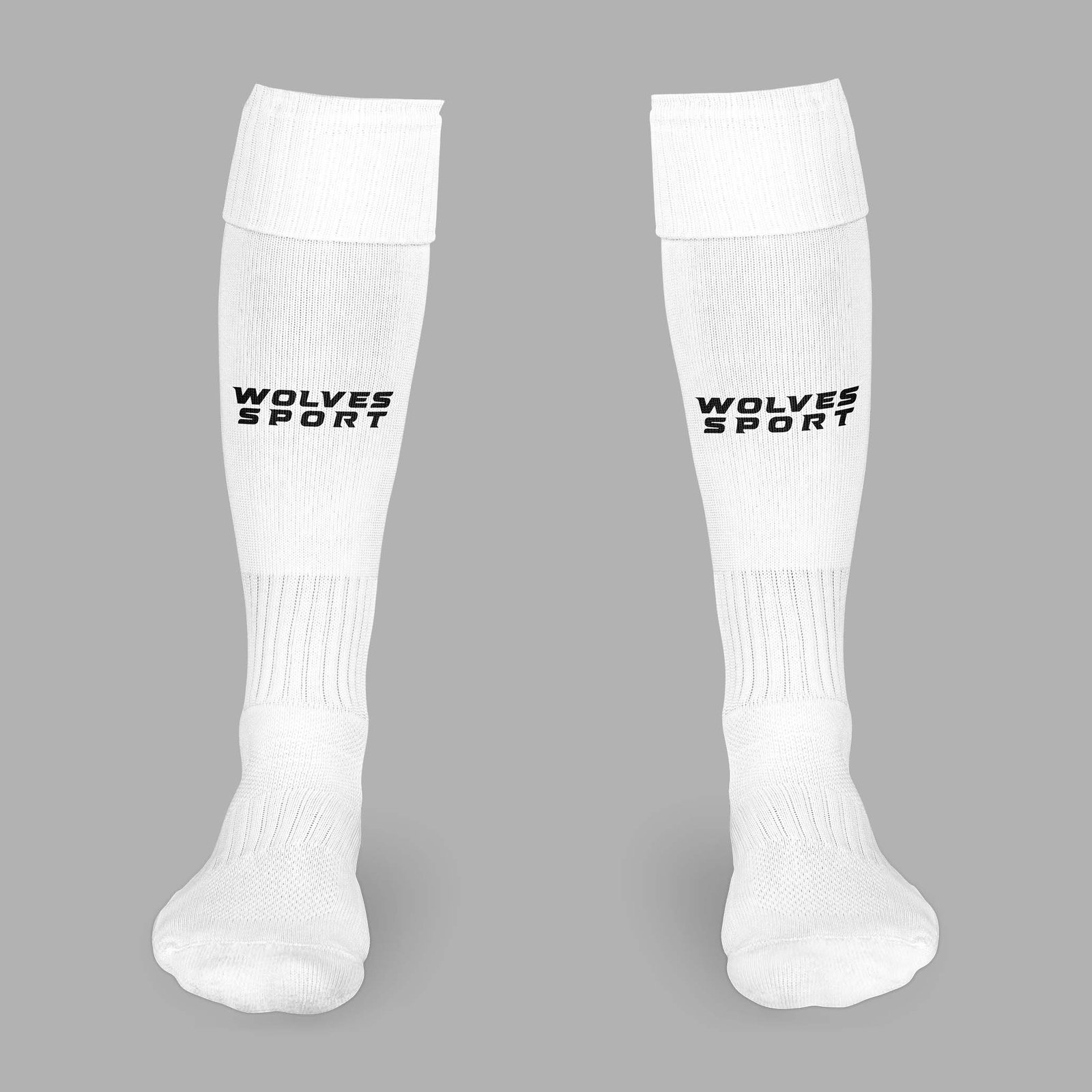 white socks جوارب رياضية طويلة لون ابيض (مقاسات مختلفة) - الصورة 1