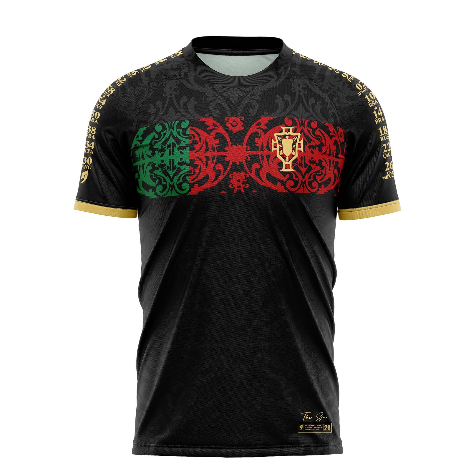 black portugal تشيرت منتخب البرتغال تصميم خاص - الصورة 1
